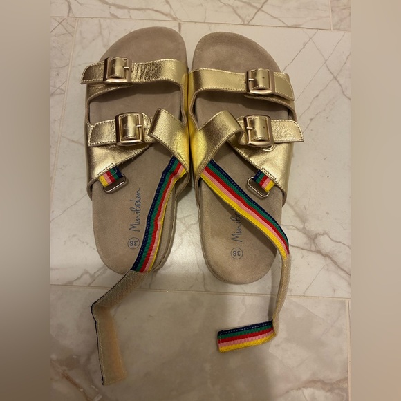 Boden Shoes - Boden Gold Rainbow Sandals